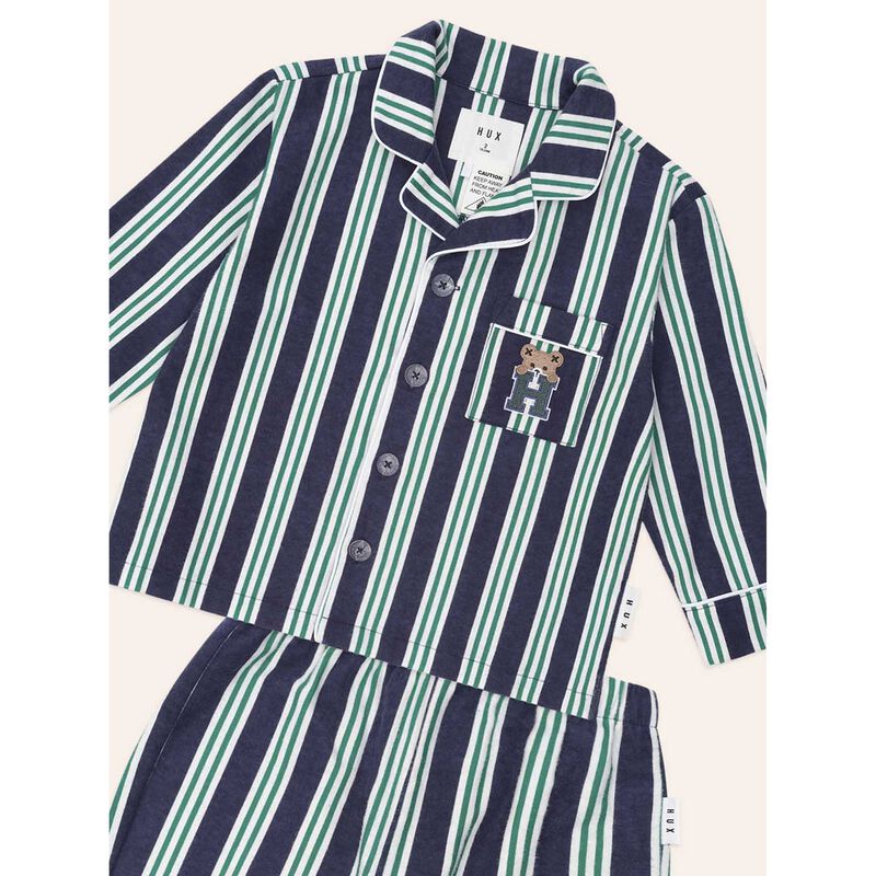 Huxbaby Classic Stripe Flannel Pj Set image number 2